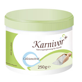 karnivor plus hundefutter ergänzung calcium zitrat