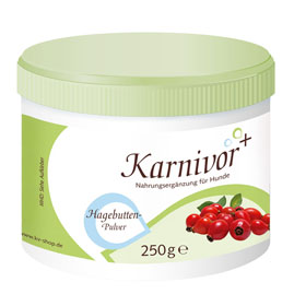 karnivor plus hundefutter ergänzung hagebuttenpulver