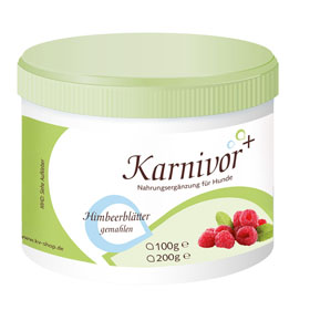 karnivor plus hundefutter ergänzung himbeerblätter